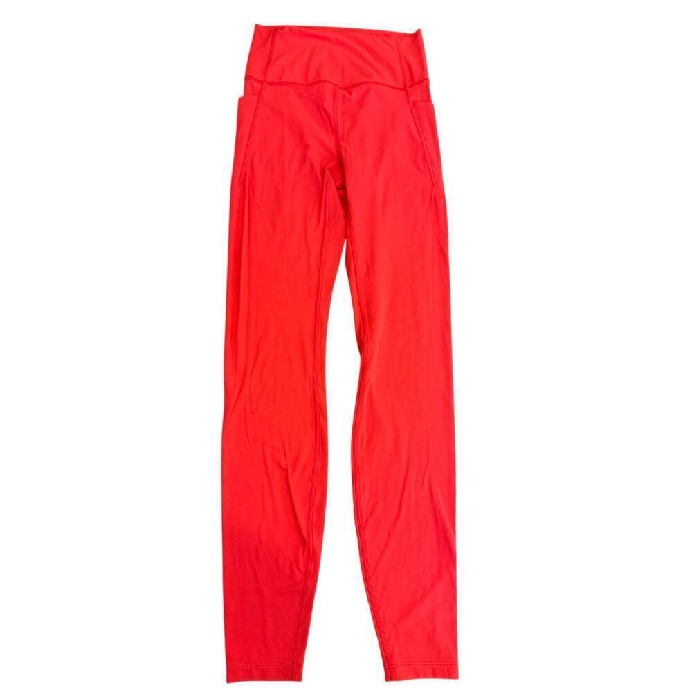 ALL IN MOTION Red Leggings w/ Pockets Women size XS Soft